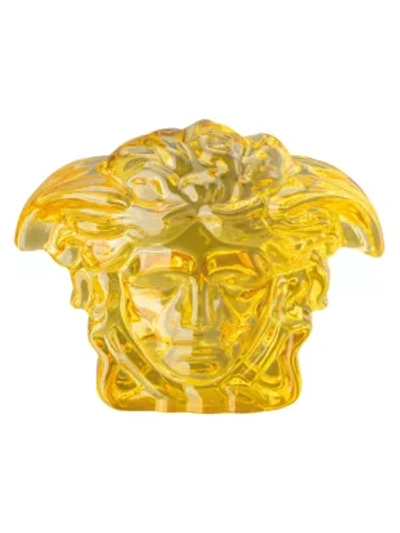 Versace Medusa Lumiere Paperweight In Yellow