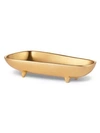 Aerin Large Valerio Footed Bowl In Brass