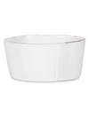 Vietri Lastra Large Serving Bowl In White