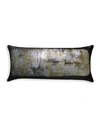 Callisto Home Printed Velvet Pillow In Grey