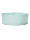 Vietri Lastra Large Stoneware Serving Bowl In Aqua