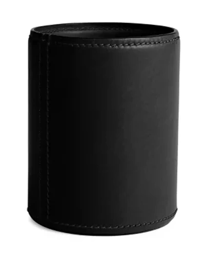 Ralph Lauren Brennan Leather Pencil Cup In Black