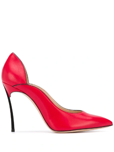 Casadei Sculpted Stiletto Pumps In Red