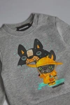 Dsquared2 Multicolor Print Sweatshirt In Grey In Grey
