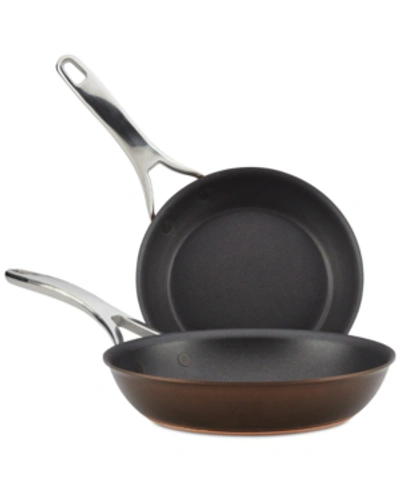 Anolon Nouvelle Copper Luxe Sable Hard-anodized Non-stick Skillet Set