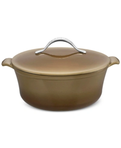 Anolon Vesta Cast Iron 7-qt. Round Covered Casserole In Umber