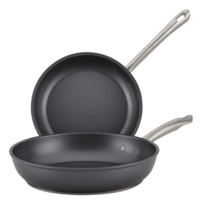 Anolon Accolade Forged Hard-anodized Nonstick Frying Pan Set, 2-piece, Moonstone