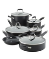 Anolon Advanced Home Hard-anodized Nonstick 11-pc. Cookware Set In Onyx