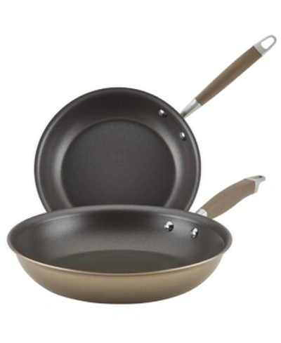 Anolon Advanced Home Hard-anodized Nonstick Skillet Set, 2 Piece In Bronze