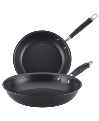 Anolon Advanced Home Hard-anodized Nonstick 2-pc. Skillet Set In Onyx