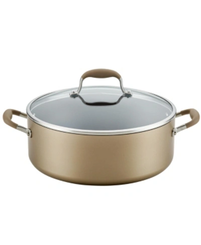 Anolon Advanced Home Hard-anodized 7.5-qt. Nonstick Wide Stockpot In Bronze