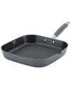 Anolon Advanced Home Hard-anodized 11" Nonstick Deep Square Grill Pan In Moonstone