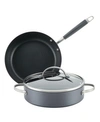 Anolon Advanced Home Hard-anodized Nonstick 3-pc. Cookware Set In Moonstone