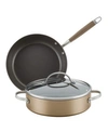 ANOLON ADVANCED HOME HARD-ANODIZED NONSTICK 3-PC. COOKWARE SET