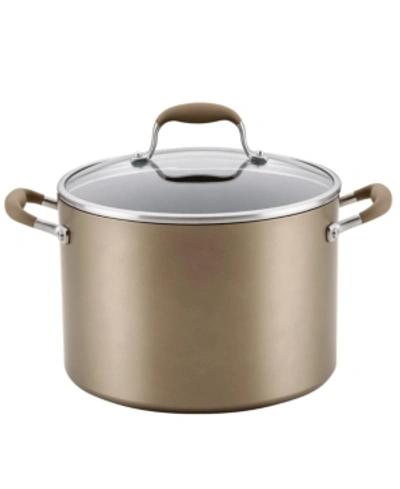 Anolon Advanced Home Hard-anodized Nonstick 10-qt. Wide Stockpot In Bronze