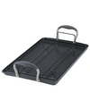 ANOLON ADVANCED HOME HARD-ANODIZED NONSTICK DOUBLE BURNER GRIDDLE, 10" X 18"