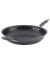 ANOLON ADVANCED HOME HARD-ANODIZED NONSTICK 14.5" SKILLET WITH HELPER HANDLE