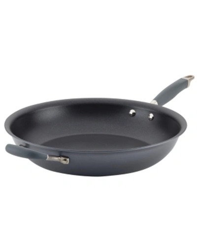 ANOLON ADVANCED HOME HARD-ANODIZED NONSTICK 14.5" SKILLET WITH HELPER HANDLE