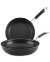 ANOLON SMARTSTACK 10" & 12" HARD-ANODIZED NESTING SKILLET SET