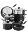 ANOLON SMARTSTACK HARD-ANODIZED NESTING COOKWARE SET, 10 PIECE