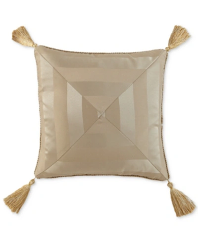 Waterford Anya 18" X 18" Decorative Pillow Bedding In Pale Gold