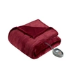 Beautyrest Microlight Berber Queen Electric Blanket Bedding In Garnet