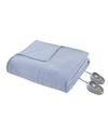 Beautyrest Knit Micro-fleece Twin Electric Blanket Bedding In Lake