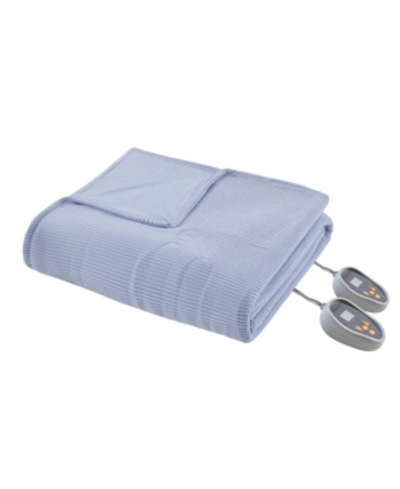 Beautyrest Knit Micro-fleece Twin Electric Blanket Bedding In Lake