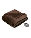Beautyrest Microlight Berber Full Electric Blanket Bedding In Chocolate