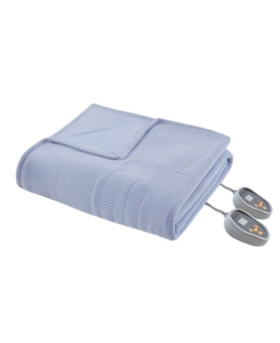 Beautyrest Knit Micro-fleece Queen Electric Blanket Bedding In Lake