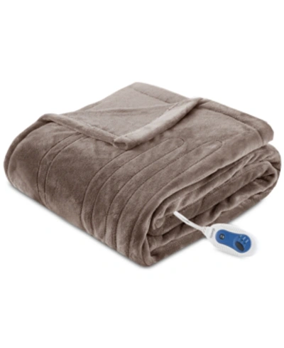 Beautyrest Plush Electric Throw, 60" X 70" In Mink