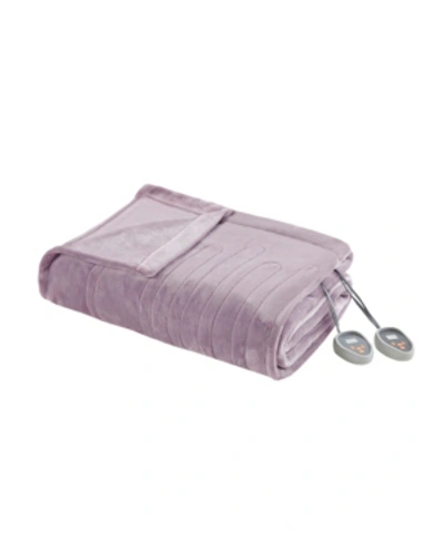 Beautyrest Electric Plush Queen Blanket Bedding In Lavender