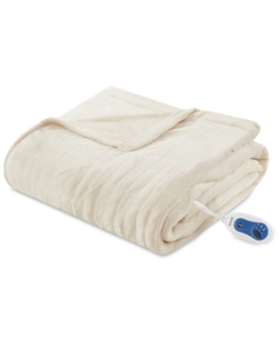 Beautyrest Plush Electric Throw, 60" X 70" In Ivory