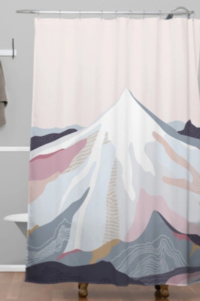 Deny Designs Iveta Abolina Off The Grid Purple Shower Curtain Bedding In Multi