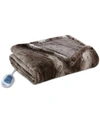 BEAUTYREST ZURI ELECTRIC FAUX-FUR THROW, 50" X 70"