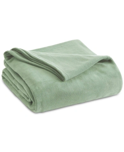 Vellux Brushed Microfleece King Blanket Bedding In Desert Sage