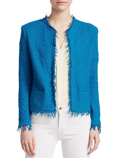 Iro Shavani Fringe-trimmed Jacket In Red