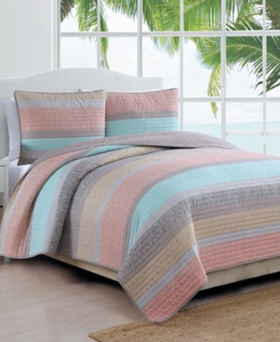 American Home Fashion Estate Delray 3 Piece Quilt Set King In Multi