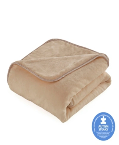 Vellux The  Heavy Weight 15lb 54" X 72" Weighted Blanket Bedding In Camel
