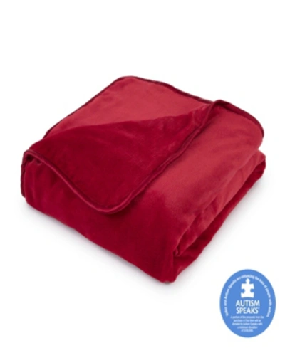 Vellux The  Heavy Weight 25lb 54" X 72" Weighted Blanket Bedding In Red
