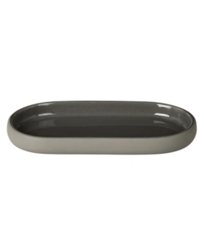 Blomus Sono Oval Tray Bedding In Grey