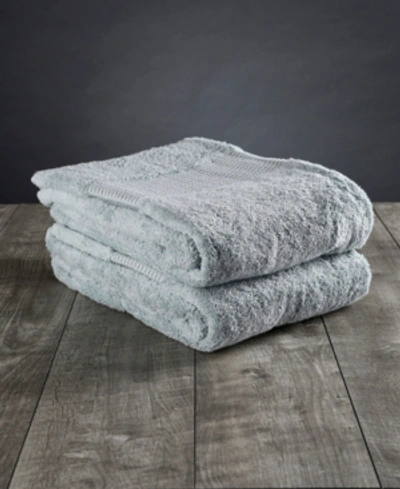 Delilah Home Resort Collection Organic Turkish Cotton 2-pc. Towel Set Bedding In Mineral Green
