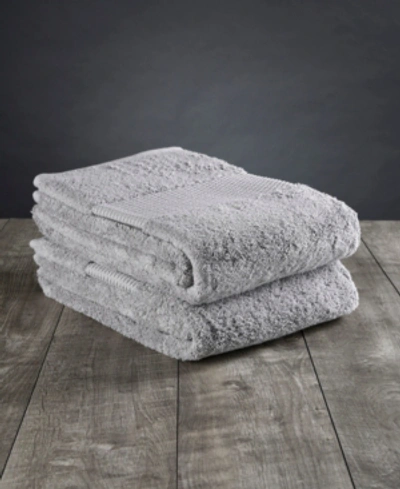 Delilah Home Resort Collection Organic Turkish Cotton 2-pc. Towel Set Bedding In Light Gray
