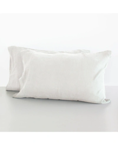 Delilah Home Hemp Queen Pillow Case Set Bedding In White