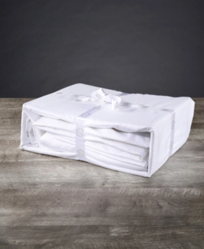 Delilah Home Organic Cotton Queen Sheet Set Bedding In White