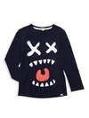 APPAMAN LITTLE BOY'S & BOY'S LONG-SLEEVE GRAPHIC FACE T-SHIRT,0400012531556