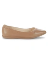 COLE HAAN POINT-TOE LEATHER FLATS,0400013097175