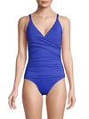 TOMMY BAHAMA PEARL RUCHED 1-PIECE SWIMSUIT,0400012251924