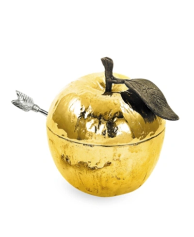 Michael Aram Gold Plated Apple Honey Pot