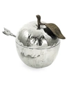 MICHAEL ARAM NICKEL PLATED APPLE HONEY POT